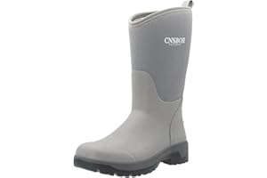 CNSBOR Rubber Boots for Man Waterproof, Outdoor Hunting Boot Neoprene Insulated Rain Boots Multi-Season Soft Superior Resista