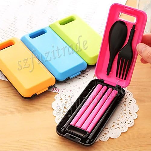Portable Tableware Sets with Folding Combination Spoon Fork Chopsticks for Outdoor Travel Bento Lunch Box Tableware AIA00066#2