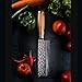 Damascus nakiri Knife Vegetable Knife Damascus Steel Kitchen Knives Sharp Slicing Vegetable Knife Chef Knife, with a Beautiful Gift Box by YI Knife