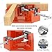 Housolution Right Angle Clamp, Single Handle 90°Corner Clamp, Aluminum Alloy Right Angle Clip Clamp Tool Woodworking Photo Frame Vise Holder with Adjustable Swing Jaw - Orange