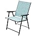 Sundale Outdoor Beach Yard Pool Sling Back Chairs Patio Recliner Garden Folding Chairs Space Saving Chairs, Set of 2
