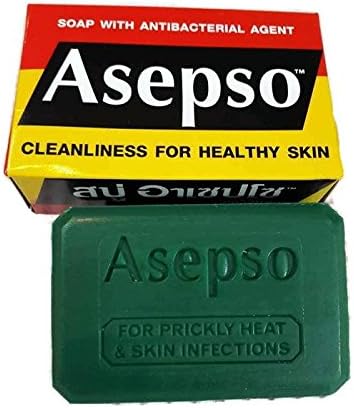 Asepso Antibacterial The Antiseptic Soap 2.85 oz/80 g. Pack of 12