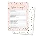 What Did The Groom Say Bridal Shower Game (Faux Gold Glitter on Pink) - 24 Count
