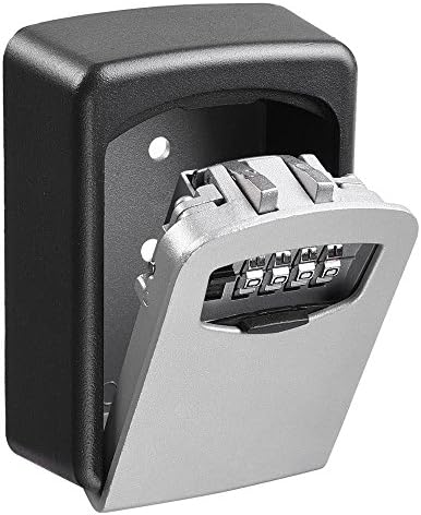 4 Digit Combination Key Lock Box Wall Mount Safe Security Storage Case Organizer