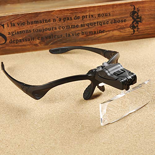 Microscopes & Endoscope,Maserfaliw Magnifier,Beileshi 1.0/1.5/2.0/2.5/3.5X Headband LED Light Magnifier Magnifying Loupe