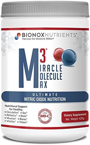 BioNoxNutrients Suplemento de óxido nítrico superior - M3 Miracle Molecule Max - 60 cucharadas