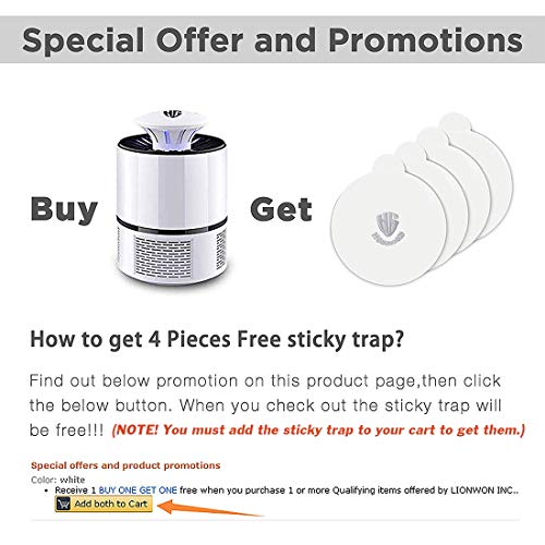 Huntingood Electric Mosquito Insect Killer/Bug Zapper with 360 Degrees LED Trap Lamp for Indoor(White)