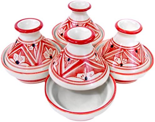 Le Souk Ceramique NJ18 Stoneware Mini Serving Tagines, Set of 4, Nejma
