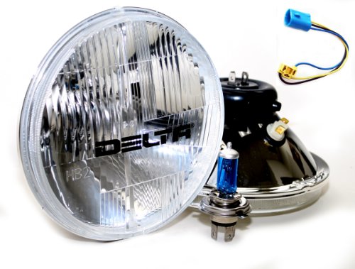 Delta Lights (01-1159-50AX) DOT Series 7" Xenon Headlights with Clear City Lights for H2 Hummer (Pair)