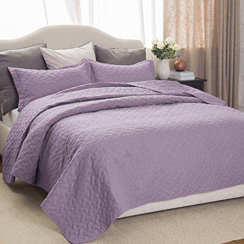 Buy Bedsure Lavender Quilt SetFull Queen Size Bedspread 90"x96" 3
