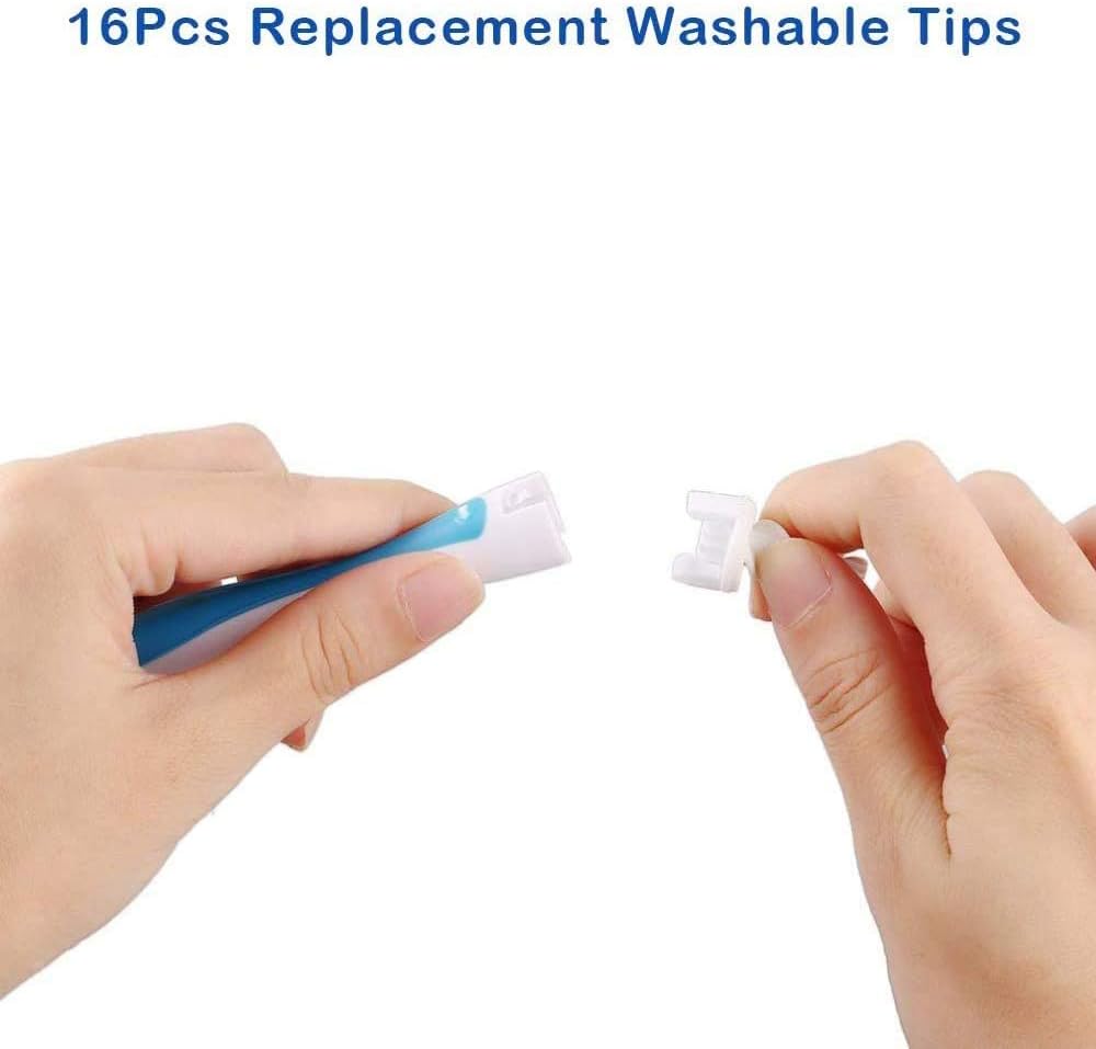 AMAZOM Ear Wax Cleaner, Earwax Remover Tool, Ear Wax Remover, Soft Silicone Spiral Earwax Remover Tool, 16 Replacement Heads, Q-Tip Replacement,Easy Cleaning: Home & Kitchen