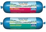 Natural Balance Rolled Dog Food 2 Flavor Variety Bundle: (1) Beef and (1) Chicken, 16 Ounces Each (2 Rolls Total)