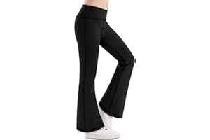 GUICIZI Girl's Leggings Flare Pants Cross High Waisted Yoga Bootcut Pants Toddler Kids Youth Full Length Bell Bottoms Legging