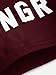 SweatyRocks Women's Summer Sleeveless Letter Print Casual Crop Tank Top Shirts Burgundy M