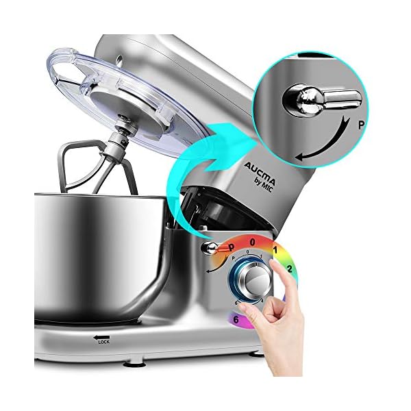MIC Stand Mixer 5.5L Stainless Steel Blender 1500W 6 Speed Food Mixer for Baking Kitchen Electric with Mixing Bowl/Dough…
