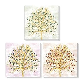 3 Piece Canvas Wall Art - Beautiful Tree - Canvas Prints Home Artwork Decoration for Living Room,Bedroom - 12"x12"x3 Panels