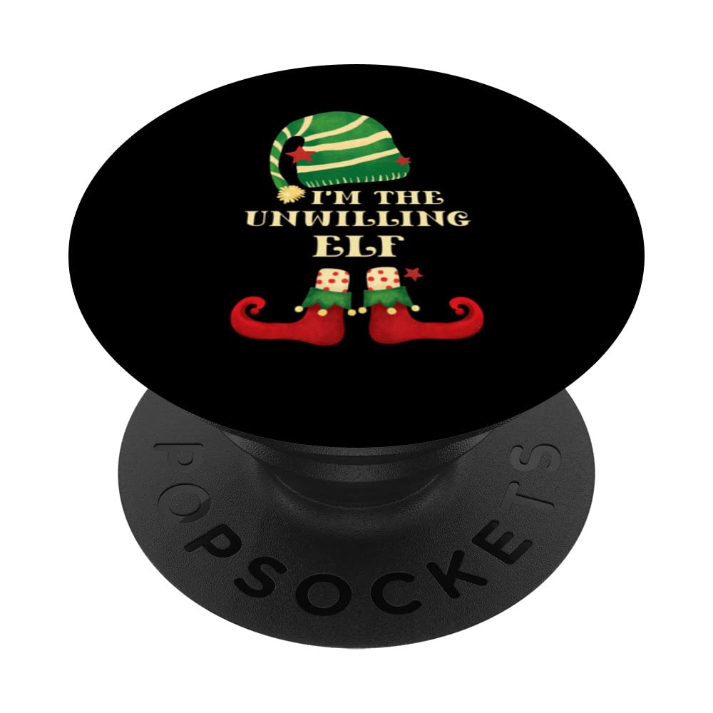 Santa The Unwilling Elf Christmas Matching Family Coworker PopSockets Swappable PopGrip