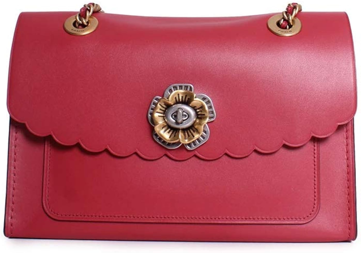 coach parker tea rose turnlock shoulder bag