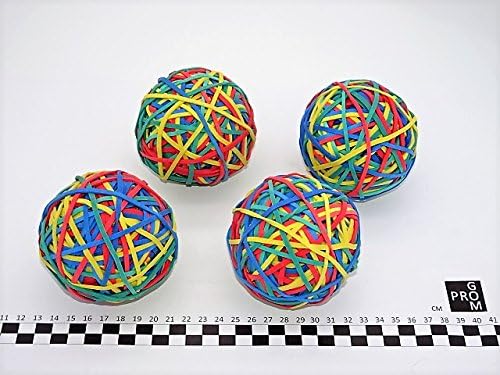 Progom - 4 x Rubber Band Balls - Ø7cm - 200g - 4 Colours