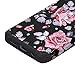 Galaxy S9 Case for Girls Women, Samsung S9 Floral Case, OEAGO Shockproof Heavy Duty Protection Dual Layer Armor Protective Case Cover for Samsung Galaxy S9 S 9 (2018) (Rose Flower)