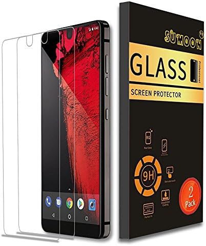 Essential Phone PH-1 Screen Protector, SUMOON 2.5D Arc Edges Tempered Glass Screen Protector [9H Hardness] Anti-Scratch [Ultra HD Clear] Anti-Bubble for Essential Phone PH-1 (2 PACK)
