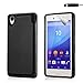 32nd® Shock proof dual defender case cover for Sony Xperia M4 Aqua + screen protector, cleaning cloth and touch stylus - Black