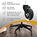 (Set of 5) Office Addiction - Office Chair Replacement Wheels - Hardwood Safe 3-Inch Heavy Duty Replacements - Ball Bearing Swivels - Floor Safe Design - Black/Clear
