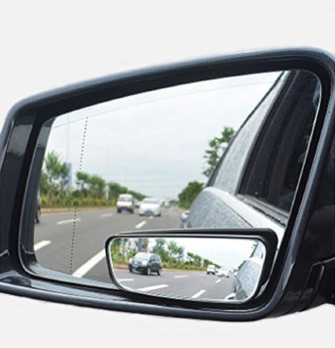 BOOU 2 Pack Upgrade 2" Blind Spot Mirrors, Ampper 360° long design Car Mirror for blind side / Door mirrors by Utopicar for large image and traffic safety.