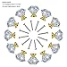FENSING 12 Pcs 30MM Kitchen Crystal Cabinet Knobs Gold Diamond Knobs for Dresser Drawers-Glass Dresser Handles(Gold)