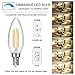 Candelabra LED Filament Bulbs Dimmable 40W Equivalent, 2700K Warm White Chandelier B11 LED Bulb E12 Base Decorative Candle Light Bulb (Pack of 6)