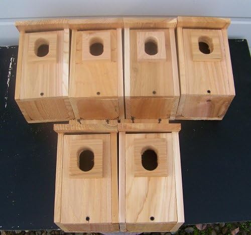 8 Bluebird Bird Houses Nest Box Cedar With Peterson Oval Opening Free Shipping