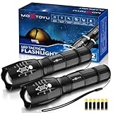 MOXTOYU Flashlight 2 Pack, 5 Modes 2000 Lumen