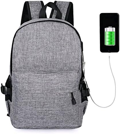 NAGU Laptop Backpack，Beyle Anti-theft Water Resistant Travel laptop backpack with USB Charging Port School Bookbag for College Travel Backpack designed for 17-Inchand Notebook,Grey (Grey)