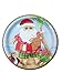 Christmas Dinner Party Paper Plates and Napkins Set for 16 - Santa on Holiday