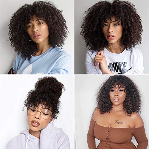 Alibeauty-Short-Curly-Human-Hair-Wigs-with-Bangs-for-Black-Women-150-Density-9A-Brazilian-Virgin-Kinky-Curly-Non-Lace-Front-Wigs-Human-Hair-Bangs-Glueless-Half-Machine-Made-Hair-Wigs-Natural-Black10