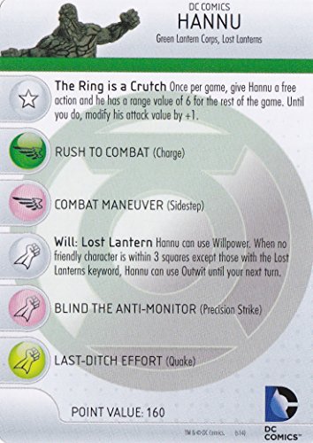 Heroclix DC War of Light #043 Hannu Figure Complete with Character Card