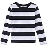 Spring&Gege Boys' Short Sleeve Striped Crew Neck T-Shirt
