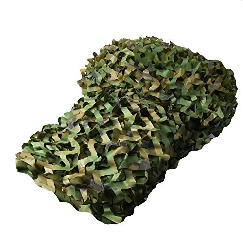Camouflage Sunshade Net Camo Netting Blinds for Camping Shooting Hunting (1.5x2M=5x6.6ft, Woodland Camo)