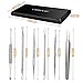 CHIMOCEE 6PCS Blackhead Removal Tool Kit for Whitehead, Blemish, Blackhead Remover, Pore Extractor, Acne Tool for Risk Free Nose Face with Dermatologist Grade Surgical Steel, A Gift Box with Mirror