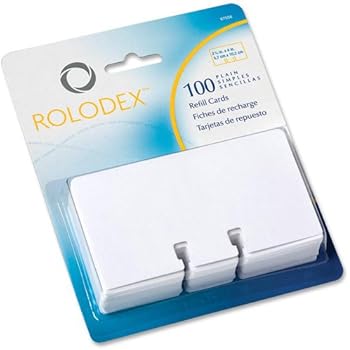 ROL67558 - Rolodex Plain Unruled Refill Card