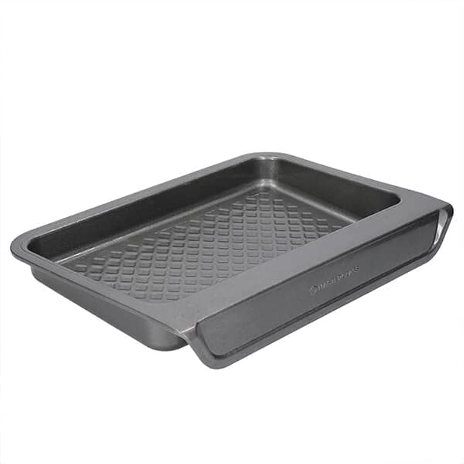 MasterClass Smart Stack Baking Tray,Rectangular Roasting Tin with PTFE, PFOA and BPA Free Non Stick,Scratch Resistant Carbon Steel Oven Pan,Small,Black