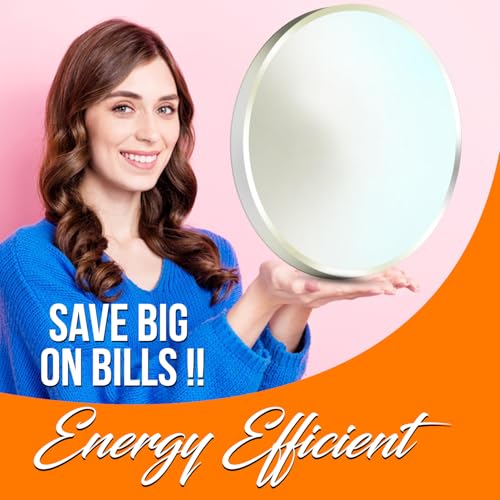 Aishini Modern 40w, White Only - 6500K White LED Ceiling Lights <2500 Lumen, Long Life 15000 Hrs Round Shape Flush Mount (37.5cm) Flat Ceiling Lights for Bedroom, Dining, Closet, Laundry, Bathroom
