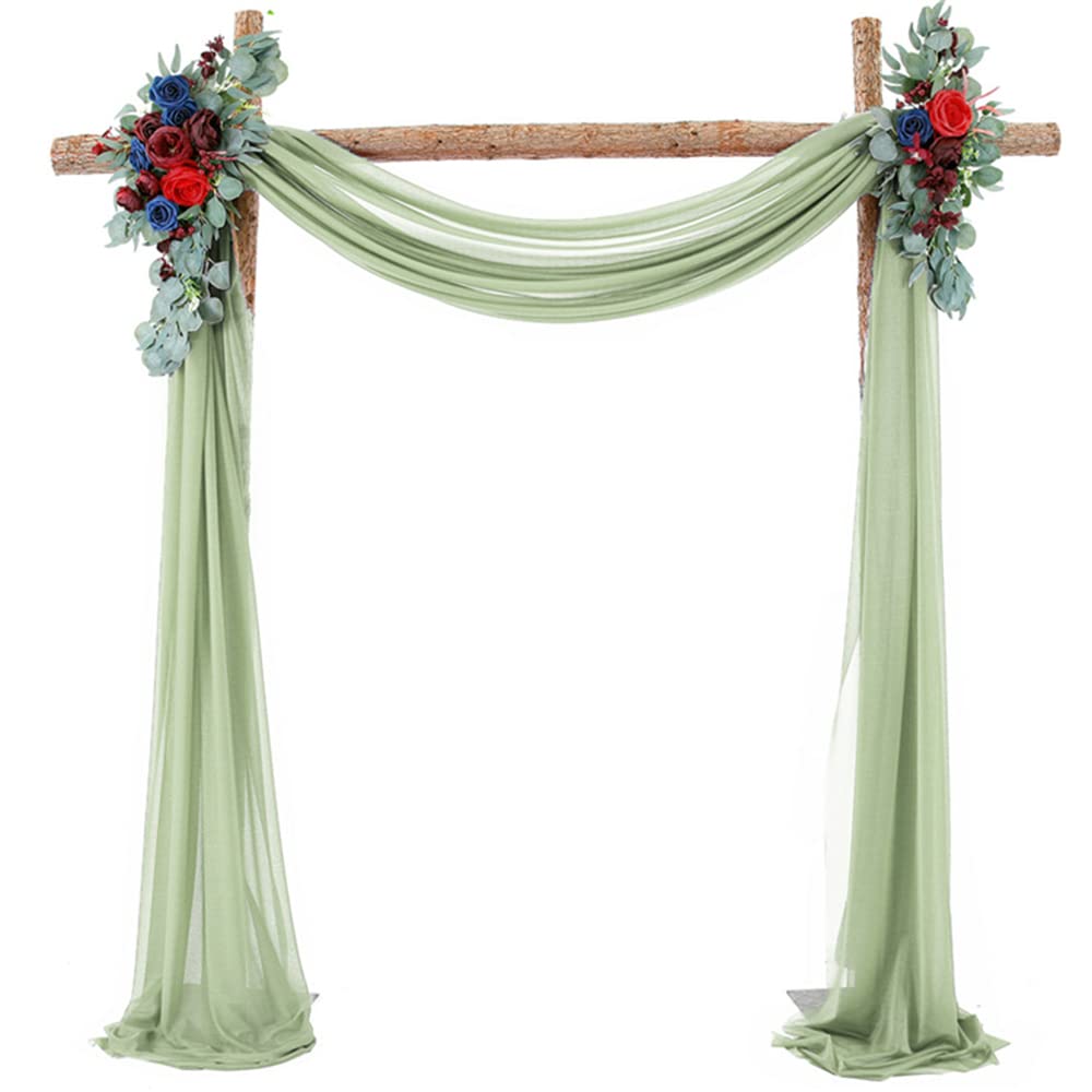 Tulle Photo Curtain Background Curtain,Wedding Arch Decorative Tulle Fabric Wedding Bow Curtain Free Hand Arch Curtain Decorative Curtains for Baby Shower Party Wedding Arch Ceremony,70 x 300cm,Green