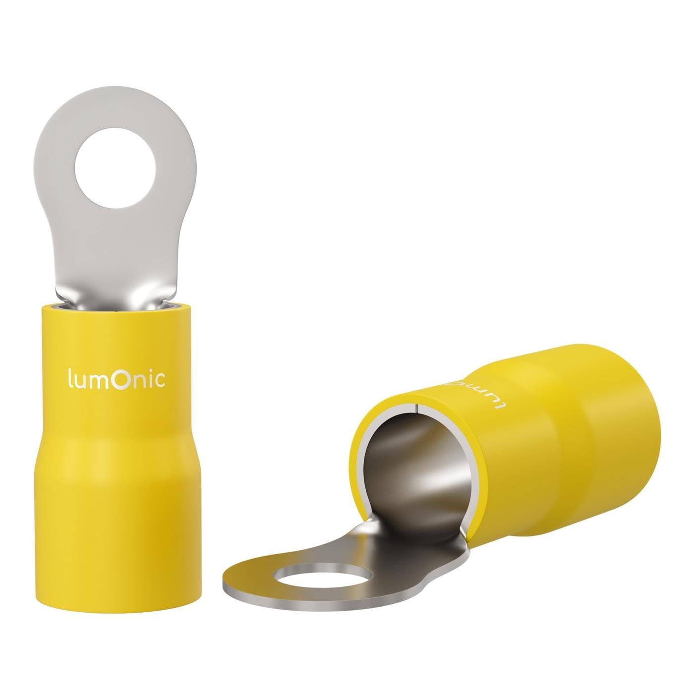 25x Ring Cable Lug Partially Insulated 4-6mm² Hole Diameter M3 Yellow Ring Lug Copper tinned