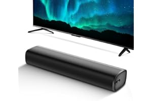 MZEIBO 50W Mini Sound Bar for TV, Bluetooth Audio Speaker with ARC Optical AUX, Compact Home Theater Surround Sound System fo