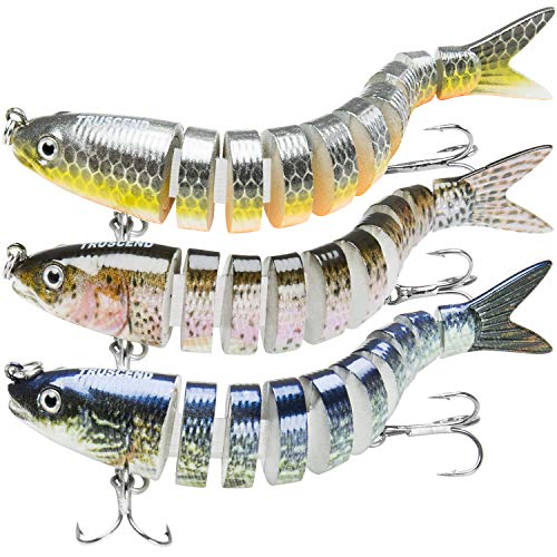 TRUSCEND Fishing Lures 24" Mini Lure for Trout Bass Sunfish Multi