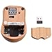 Horsebiz Bamboo Wireless Optical Mouse Healthy Sweat-resistant Anti-radiation Wireless Mouse