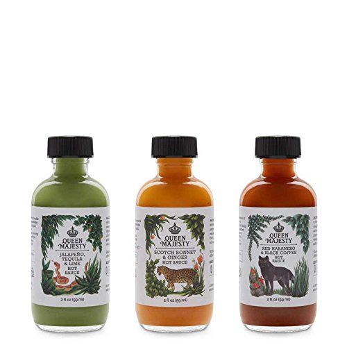 Queen Majesty Hot Sauce Trinity Sampler, Mini 2 oz Jalapeno Lime
