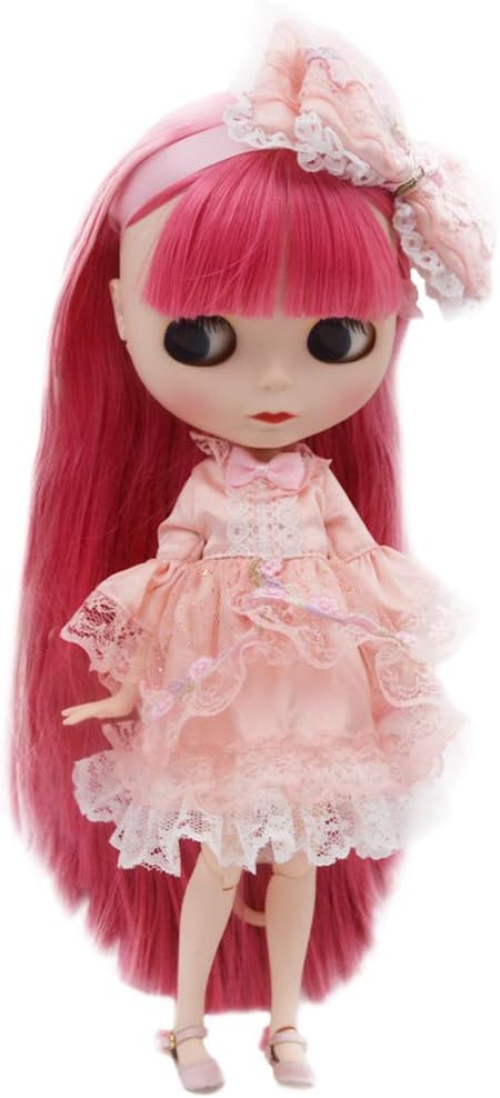 CUTEBEE 1/6 BJD Doll is Similar to Neo Blythe, 4-Color Changing Eyes Matte Face and Ball Jointed Body Dolls, 18 Inch Customized Dolls Can Changed Makeup and Dress DIY
