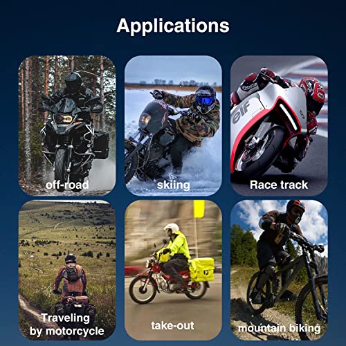 SCSETC S-7EVO Motorcycle Helmet Bluetooth 5.0 Headset 200m 2 Riders Intercom, Bluetooth Motorcycle Headset with CVC Noise Cancellation, Helmet Bluetooth Headset with Waterproof/Handsfree/Voice Control